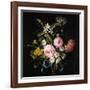 Bouquet of Chamomile, Roses, Orange Blossom and Carnations Tied with a Blue Ribbon-Jean-Baptiste Monnoyer-Framed Giclee Print