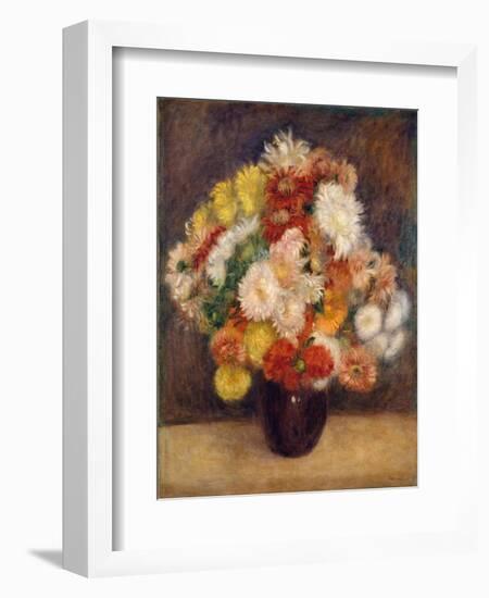 Bouquet of Chrysanthemums, 1881-Pierre-Auguste Renoir-Framed Giclee Print