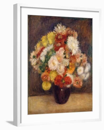 Bouquet of Chrysanthemums, 1881-Pierre-Auguste Renoir-Framed Giclee Print