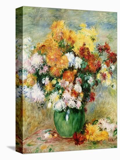 Bouquet of Chrysanthemums, circa 1884-Pierre-Auguste Renoir-Stretched Canvas