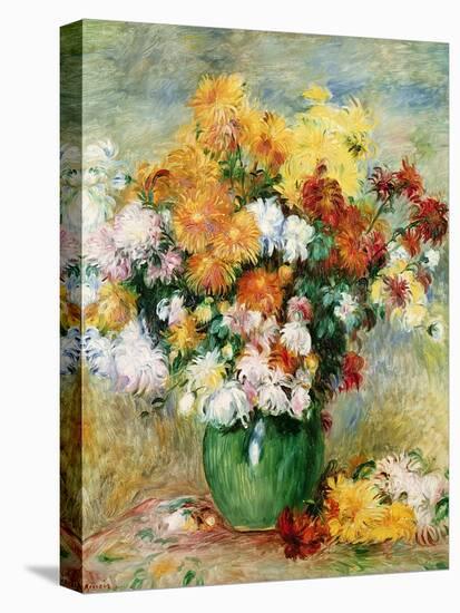 Bouquet of Chrysanthemums, circa 1884-Pierre-Auguste Renoir-Stretched Canvas