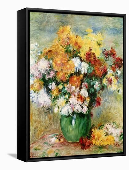 Bouquet of Chrysanthemums, circa 1884-Pierre-Auguste Renoir-Framed Stretched Canvas