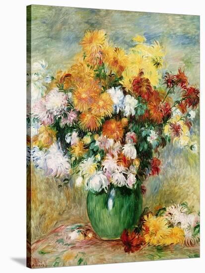 Bouquet of Chrysanthemums, circa 1884-Pierre-Auguste Renoir-Stretched Canvas