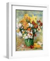 Bouquet of Chrysanthemums, circa 1884-Pierre-Auguste Renoir-Framed Premium Giclee Print