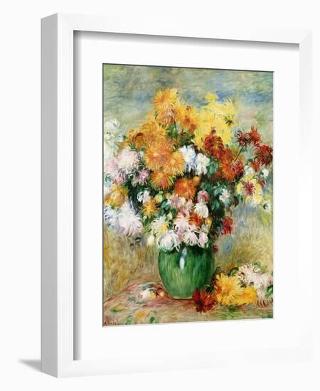 Bouquet of Chrysanthemums, circa 1884-Pierre-Auguste Renoir-Framed Premium Giclee Print