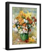 Bouquet of Chrysanthemums, circa 1884-Pierre-Auguste Renoir-Framed Premium Giclee Print