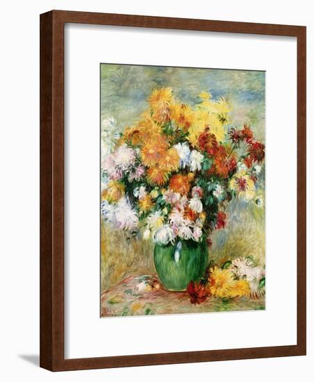 Bouquet of Chrysanthemums, circa 1884-Pierre-Auguste Renoir-Framed Giclee Print