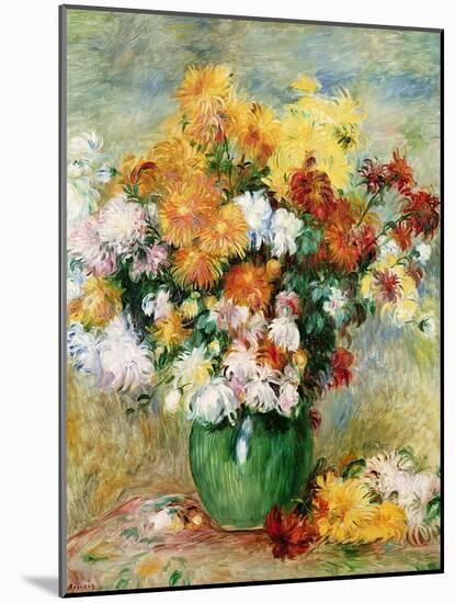 Bouquet of Chrysanthemums, circa 1884-Pierre-Auguste Renoir-Mounted Giclee Print