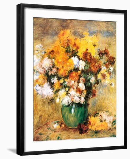 Bouquet of Chrysanthemums-Pierre-Auguste Renoir-Framed Art Print