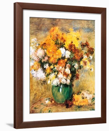 Bouquet of Chrysanthemums-Pierre-Auguste Renoir-Framed Art Print