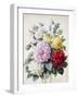 Bouquet of Dahlias and Roses-Camille de Chantereine-Framed Giclee Print