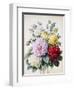 Bouquet of Dahlias and Roses-Camille de Chantereine-Framed Giclee Print