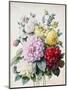 Bouquet of Dahlias and Roses-Camille de Chantereine-Mounted Giclee Print