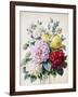 Bouquet of Dahlias and Roses-Camille de Chantereine-Framed Giclee Print