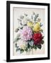 Bouquet of Dahlias and Roses-Camille de Chantereine-Framed Giclee Print
