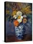 Bouquet of Dahlias. Painting by Paul Cezanne (1839-1906), 1873. Oil on Canvas. Dim: 0.73 X 0.54M. P-Paul Cezanne-Stretched Canvas