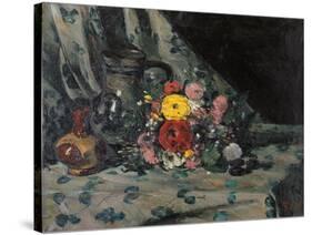 Bouquet of Dahlias-Paul Cézanne-Stretched Canvas