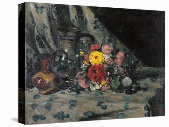 Bouquet of Dahlias-Paul Cézanne-Stretched Canvas