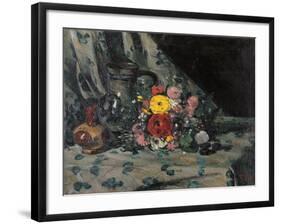 Bouquet of Dahlias-Paul Cézanne-Framed Giclee Print