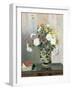 Bouquet of Flowers, Chrysanthemums in a Chinese Vase-Camille Pissarro-Framed Giclee Print