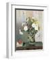 Bouquet of Flowers, Chrysanthemums in a Chinese Vase-Camille Pissarro-Framed Giclee Print