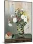 Bouquet of Flowers, Chrysanthemums in a Chinese Vase-Camille Pissarro-Mounted Giclee Print