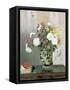 Bouquet of Flowers, Chrysanthemums in a Chinese Vase-Camille Pissarro-Framed Stretched Canvas