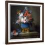 Bouquet of Flowers in a Blue Porcelain Vase, 1776 (Oil on Canvas)-Anne Vallayer-coster-Framed Giclee Print