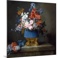 Bouquet of Flowers in a Blue Porcelain Vase, 1776 (Oil on Canvas)-Anne Vallayer-coster-Mounted Giclee Print