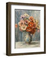 Bouquet of Flowers in a Ceramic Vase-Pierre-Auguste Renoir-Framed Giclee Print