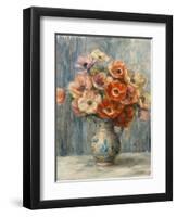 Bouquet of Flowers in a Ceramic Vase-Pierre-Auguste Renoir-Framed Giclee Print