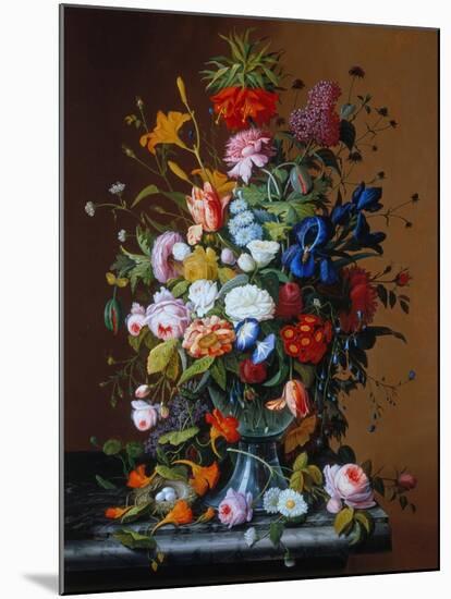 Bouquet of Flowers in a Glass Vase-George Cochran Lambdin-Mounted Giclee Print