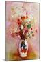 Bouquet of Flowers in a Japanese Vase, c.1905-08-Odilon Redon-Mounted Giclee Print
