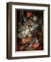 Bouquet of Flowers in a Landscape-Jan van Huysum-Framed Premium Giclee Print