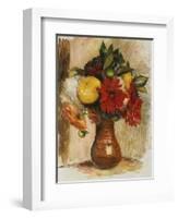 Bouquet of Flowers in a Stone Jug-Pierre-Auguste Renoir-Framed Giclee Print