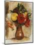 Bouquet of Flowers in a Stone Jug-Pierre-Auguste Renoir-Mounted Giclee Print
