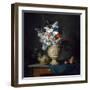 Bouquet of Flowers in a Terracotta Vase with Peaches and Grapes, 1776 (Oil on Canvas)-Anne Vallayer-coster-Framed Giclee Print