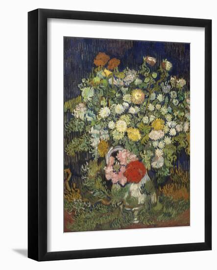 Bouquet of Flowers in a Vase, 1890-Vincent van Gogh-Framed Giclee Print