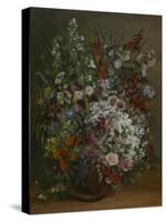 Bouquet of Flowers in a Vase-Gustave Courbet-Stretched Canvas