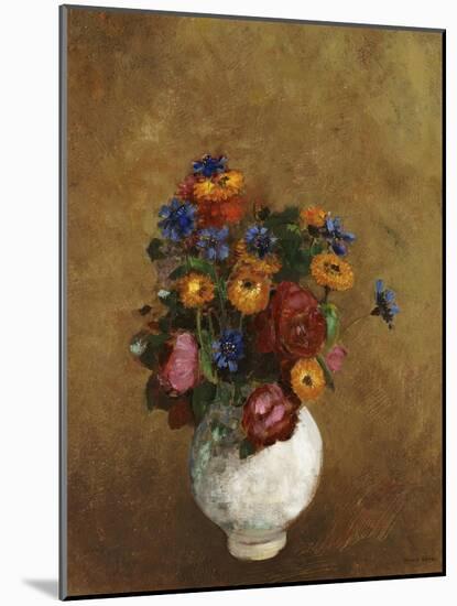 Bouquet of Flowers in a White Vase-Odilon Redon-Mounted Giclee Print