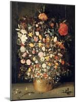 Bouquet of Flowers in a Wooden Vase, 1603-Jan Brueghel the Elder-Mounted Giclee Print