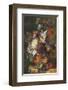 Bouquet Of Flowers In An Urn-Jan van Huysum-Framed Premium Giclee Print