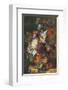 Bouquet Of Flowers In An Urn-Jan van Huysum-Framed Premium Giclee Print