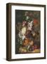 Bouquet Of Flowers In An Urn-Jan van Huysum-Framed Premium Giclee Print