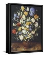 Bouquet of Flowers in Ceramic Vase-Jan Brueghel the Elder-Framed Stretched Canvas