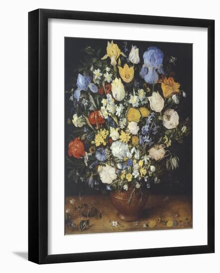 Bouquet of Flowers in Ceramic Vase-Jan Brueghel the Elder-Framed Giclee Print