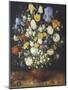 Bouquet of Flowers in Ceramic Vase-Jan Brueghel the Elder-Mounted Giclee Print