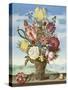 Bouquet of Flowers on a Ledge, 1619-Ambrosius The Elder Bosschaert-Stretched Canvas