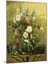 Bouquet of Flowers with a Rustic Wooden Jardiniere-Camille Pissarro-Mounted Giclee Print