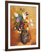 Bouquet of Flowers-Odilon Redon-Framed Art Print